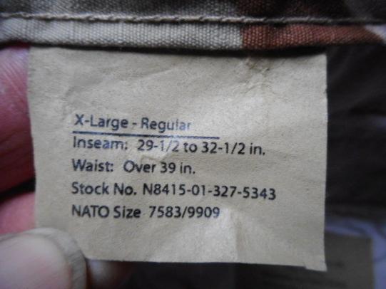 Genuine Tru-Spec US ARMY USA TRI DESERT CAMO CAMI BDU combat PANTS TROUSERS XL R mint