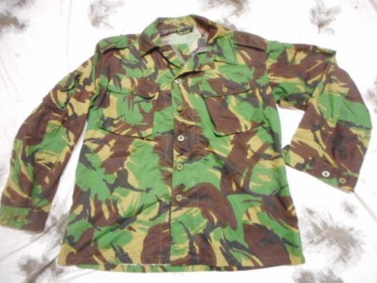 old type 80'S ISSUE BRITISH DPM CAMO JUNGLE TROPICAL COMBAT SHIRT JACKET xl