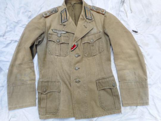 WW2 GERMAN tropical southern front italy OFFICERS TUNIC