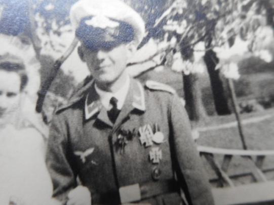 WW2 GERMAN LUFWAFFE NCO WEDDING PHOTO iron cross winner