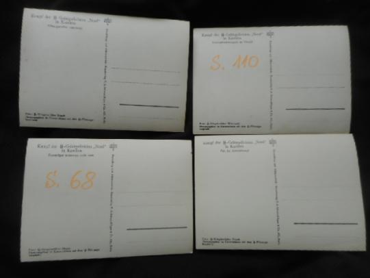 4 WW2 GERMAN WAFFEN SS GEBIRS DIVISION NORD picture post cards IN KARELEIN