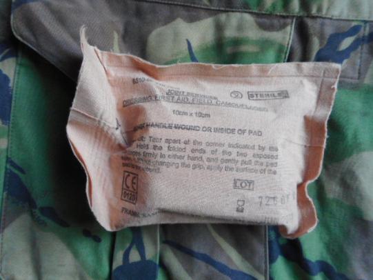 genuine BRiTiSH army sas ISSUE FIRST FIELD DRESSING FFD new SMALL SIZE / IFAK kit