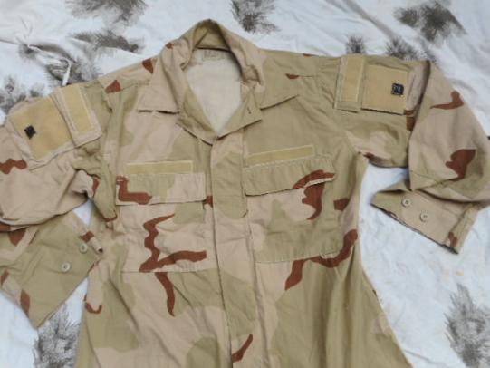 Original US ARMY SPECIAL FORCES / US NAVY SEAL TEAM modified TRI DESERT BDU JACKET large long
