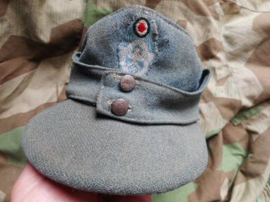 WW2 GERMAN FIELD POLICE M43 CAP HAT FELDMUTZE