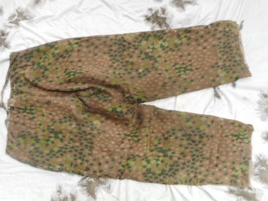 RARE WAFFEN SS WINTER PADDED DOT CAMO COMBAT TROUSERS more pictures