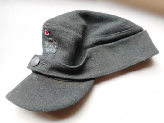 WW2 GERMAN FIELD POLICE M43 CAP HAT FELDMUTZE single button