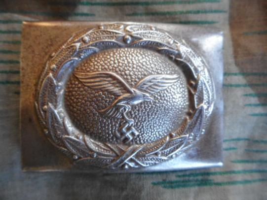 ORIGINAL EARLY WW2 GERMAN LUFTWAFFE AIRFORCE fallschirmjager STEEL BELT BUCKLE