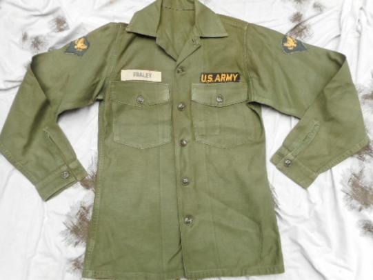 GENUINE US ARMY ISSUE M51 M 51 1ST pattern UTILITY SHIRT OG107 EARLY VIETNAM WAR