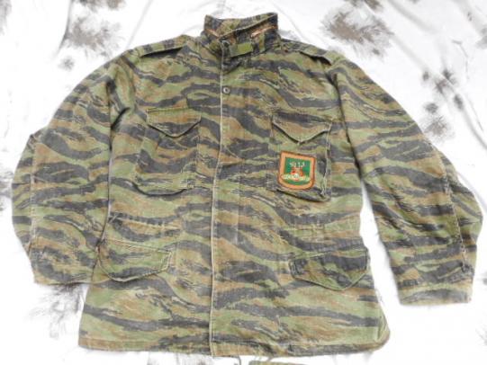 GENUINE ALPHA INDUSTRIES US ARMY M65 M 65 COAT jacket VIETNAM WAR TIGER STRIPE L LARGE