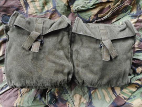 GENUINE BRITISH ARMY issue 58 PATTERN WEBBING early KIDNEY POUCH SET POUCHES