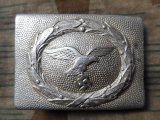 original WW2 LUFTWAFFE AIR FORCE / FALLSHIRMJAGER PARATROOPER L&M maker 1939 DATE ALLOY BELT koppel BUCKLE