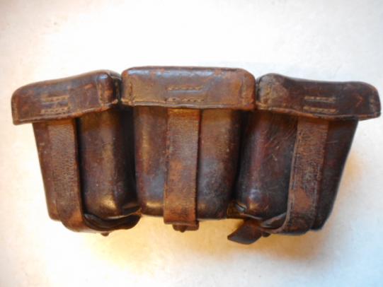 original WW1 GERMAN ARMY imperial G98 CARTRIDGE LEATHER POUCH first world war