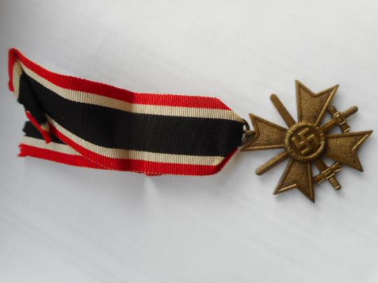 ORIGINAL WW2 GERMAN WAR MERIT CROSS with SWORDS