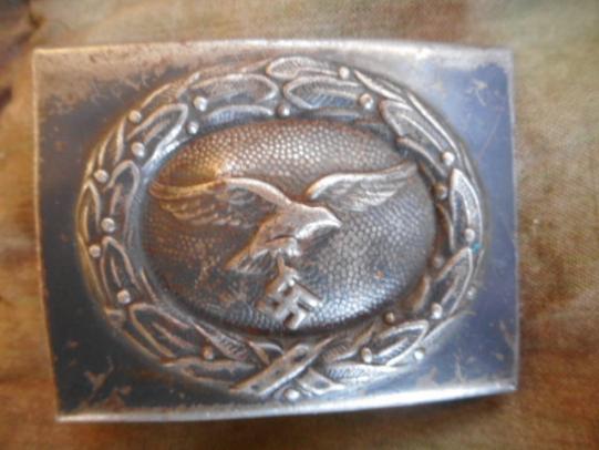 ORIGINAL 1942 DATED N&H maker marked LUFTWAFFE / FALLSCHIRMJAGER  paratrooper BELT BUCKLE COMBAT WORN