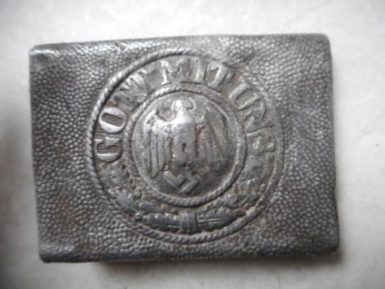 ORIGINAL R.S.&.S alloy WW2 GERMAN ARMY BELT BUCKLE relic normandy falsie pocket 1944 d day