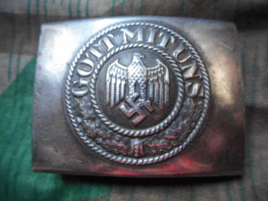 Original WW2 GERMAN ARMY HEER WH steel BELT BUCKLE