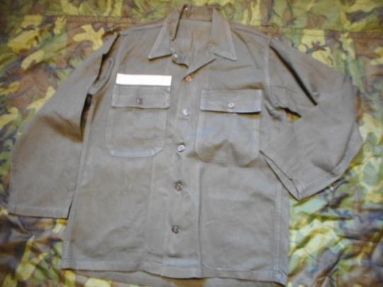 ORIGINAL US ARMY ISSUE OG M51 M 1951 UTILITY SHIRT KOREA - early VIETNAM WAR