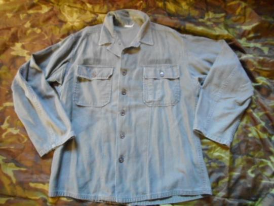 ORIGINAL US ARMY ISSUE OG 107 M51 M 1951 UTILITY SHIRT early VIETNAM WAR L Large