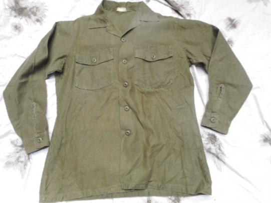 ORIGINAL 1975 US ARMY NAVY USAF ISSUE OG 107 UTILITY SHIRT VIETNAM WAR OG107 L - XL