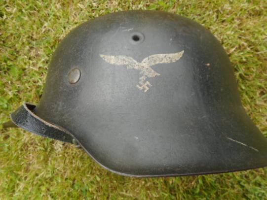 WW2 GERMAN m42 SINGLE DECAL LUFTWAFFE HELMET complete