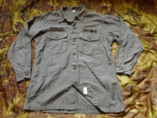 ORIGINAL 1969 US ARMY ISSUE OG 107 UTILITY SHIRT VIETNAM WAR OG107 16 1/2 Large