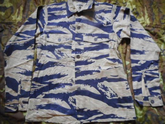 G RAGS 72 US ARMY UTILITY SHIRT VIETNAM WAR golden sparse TIGER STRIPE CAMO L large