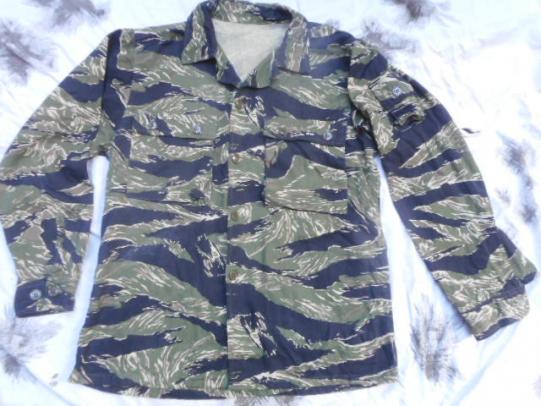 RARE GENUINE TIGER STRIPE PRODUCTS vietnam war JWD john wayne ADVISOR CAMO SHIRT