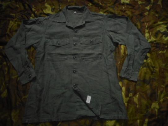 ORIGINAL 1972 US ARMY ISSUE OG 107 UTILITY SHIRT genuine VIETNAM WAR L large MAC V