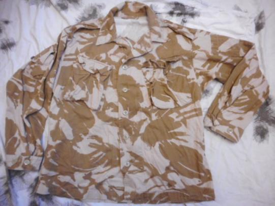 GENUINE old type RARE GULF WAR 1 DESERT DPM DDPM COMBAT shirt jacket 170/104 L