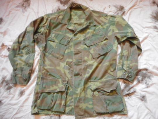 RARE none ripstop US ARMY ERDL lime green dominante VIETNAM War SLANT POCKET jungle JACKET COAT