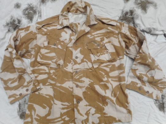 GENUINE old type RARE GULF WAR 1 DESERT DPM DDPM COMBAT shirt jacket L to xl