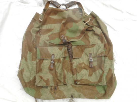 WW2 GERMAN ARMY / LUFTWAFFE FALLSCHIRMJAGER splinter camo tarn TORNISTER PACK / RUCKSACK