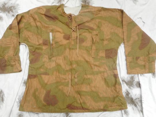 WW2 GERMAN ARMY WH tan & water SUMPFTARN CAMO TARN revesable OVER SMOCK