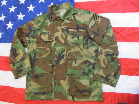 US ARMY genuine issue WOODLAND camo BDU COMBAT JACKET L LARGE M65 3RD INFANTRY DIVISION