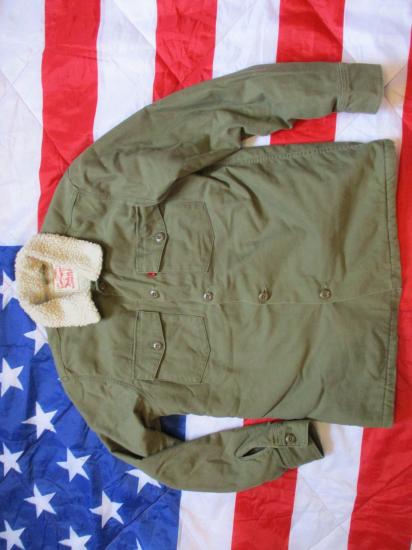 real LEVI LEVIS US ARMY UTILITY SHIRT sherpa JACKET Vietnam war og107 green m