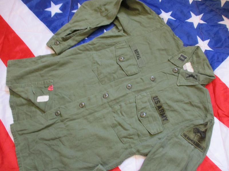 ORIGINAL 1974 US ARMY ISSUE OG 107 UTILITY SHIRT VIETNAM WAR armor tank school