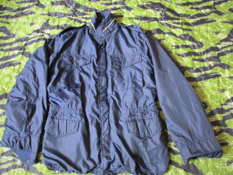 NYLON MA1 TYPE MATERIAL navy blue M65 M 65 COAT FIELD jacket S - M MEDIUM