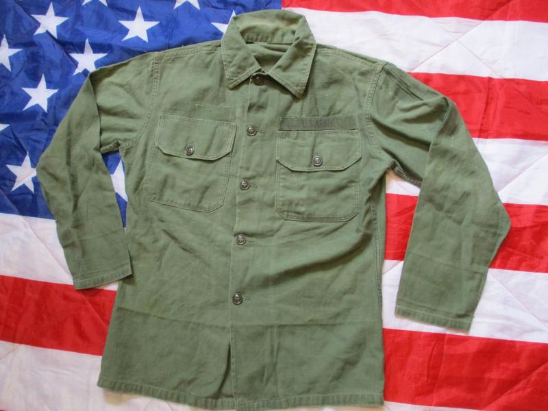 US ARMY M51 OG 107 UTILITY SHIRT VIETNAM WAR ex 82nd airborne PARATROOPER cib