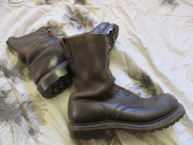 rare BROWN LEATHER early 1960's GERMAN fallschirmjager airborne PARA BOOTS sas Falklands war ww2 style SIZE 40
