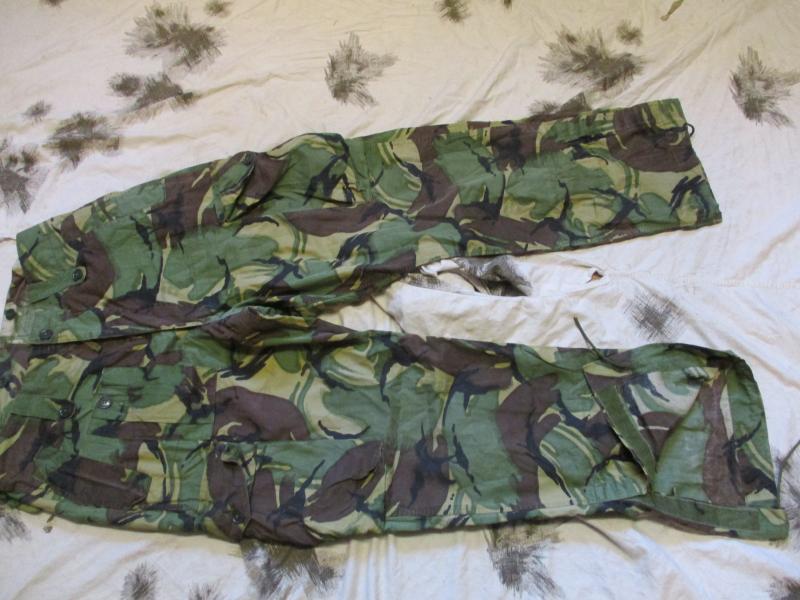 FALKLANDS WAR  ARCTIC ISSUE sas cotton GABERDINE windproof 68 dpm CAMO TROUSERS size 5