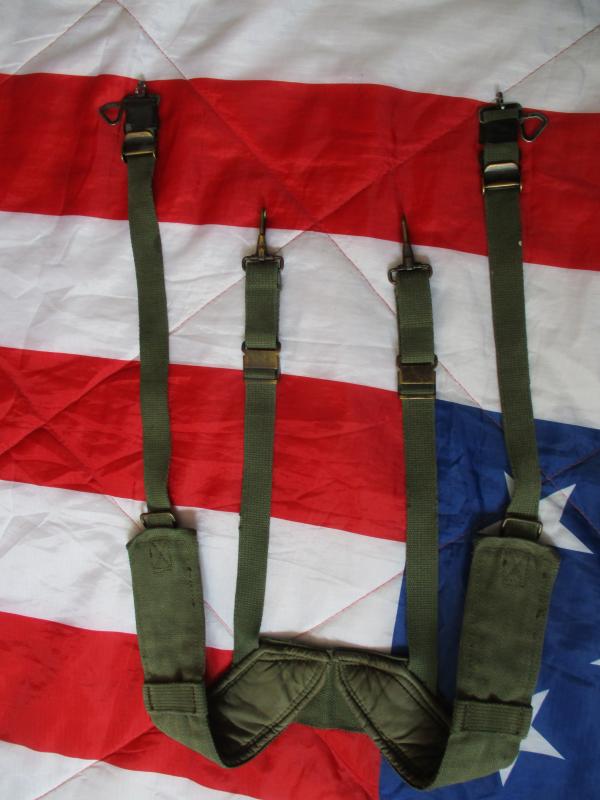 GENUINE US ARMY / USMC issue VIETNAM WAR M56 M 1956 M 56 WEBBING YOKE SUSPENDERS long /tall