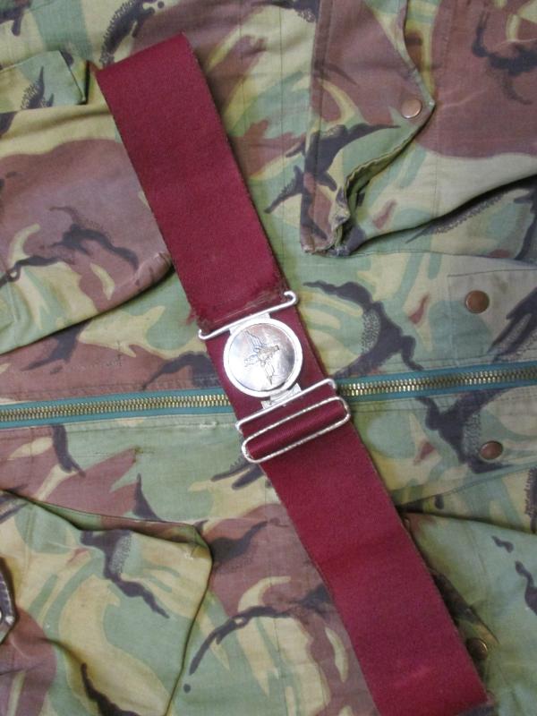 rare PARACHUTE REGIMENT stable belt WITH80'S  FALKLANDS WAR ERA VICTOR BUCKLE