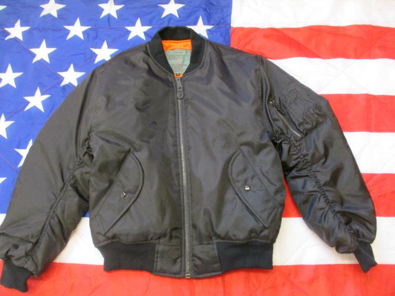 original COBLES CLOTHING CO USA reversible MA1 bomber pilot JACKET COAT black L