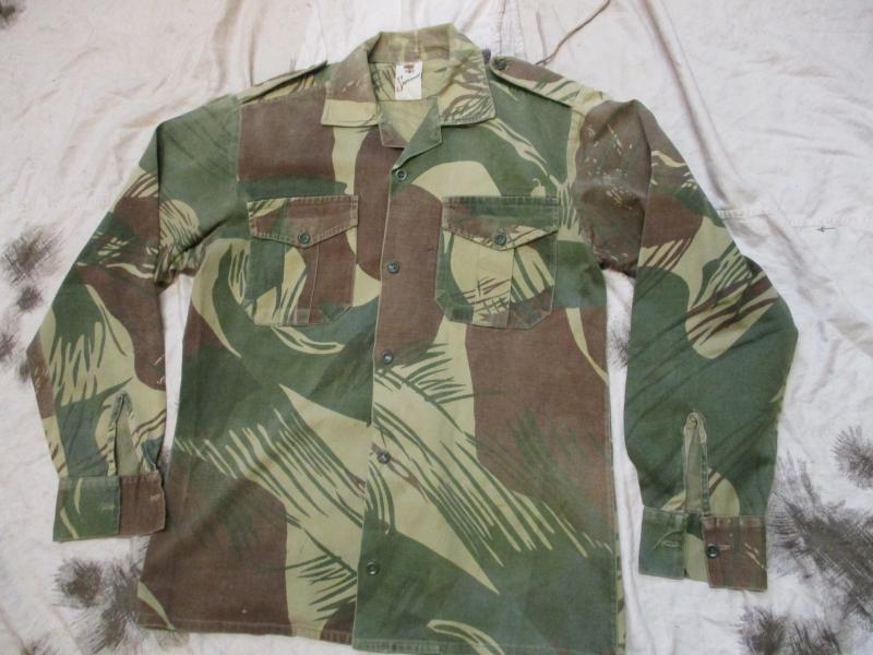 ORIGINAL GENUINE ISSUE RHODESIAN rbs CAMO STATESMAN BUSH COMBAT SHIRT