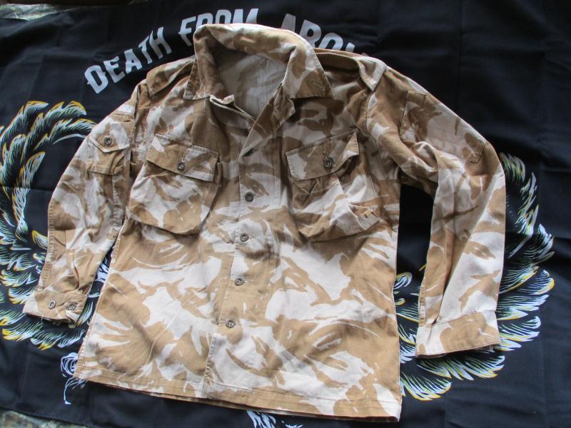 GENUINE old type RARE GULF WAR 1 DESERT DPM DDPM COMBAT shirt jacket 170/104 L LARGE