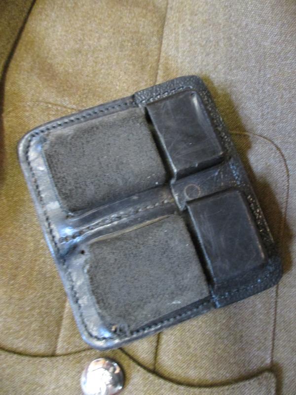 RARE genuine 22 SAS ISSUE Operation Nimrod crw ct LEATHER BROWNING HI POWER PISTOL DOUBLE 9MM MAGAZINE POUCH