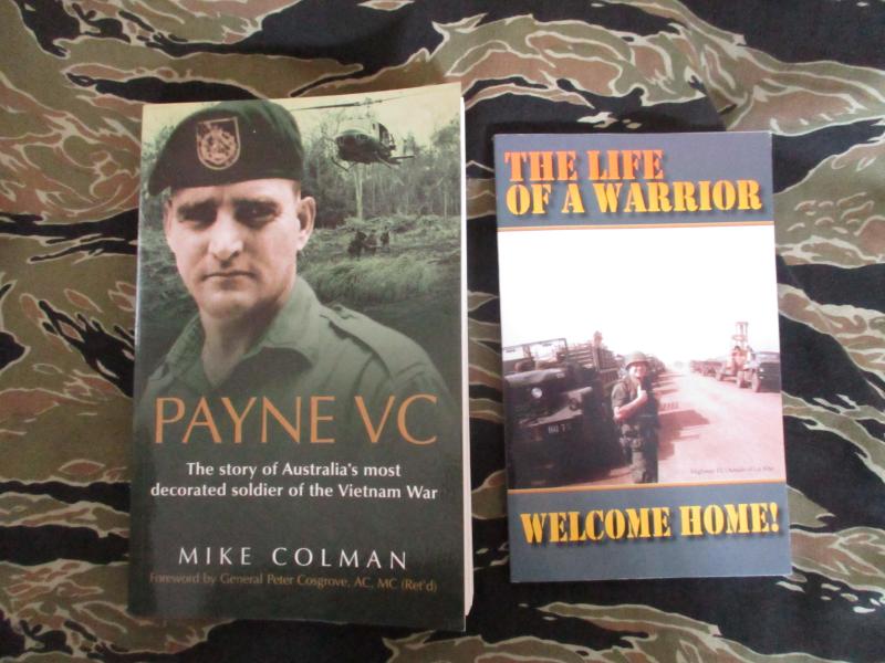 PAYNE VC Australian VC winner VIETNAM WAR book &THE LIFE OF A WARRIOR SGT HACK