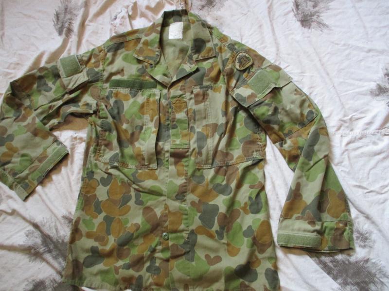 GENUINE issue AUSTRALIAN army JUNGLE AUSCAM DPU camo COMBAT SHIRT S - M