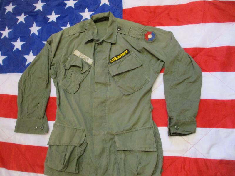 RARE VIETNAM WAR US ARMY OG-107 2nd pattern SLANT POCKET Jungle JACKET COAT