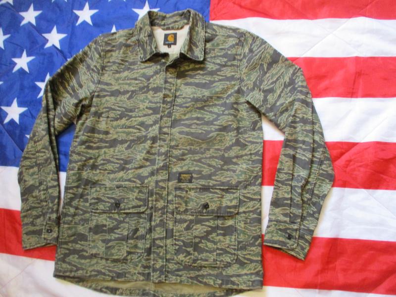 CARHARTT usa WIP US ARMY sf VIETNAM WAR TIGER STRIPE camo ANSON chore JACKET M